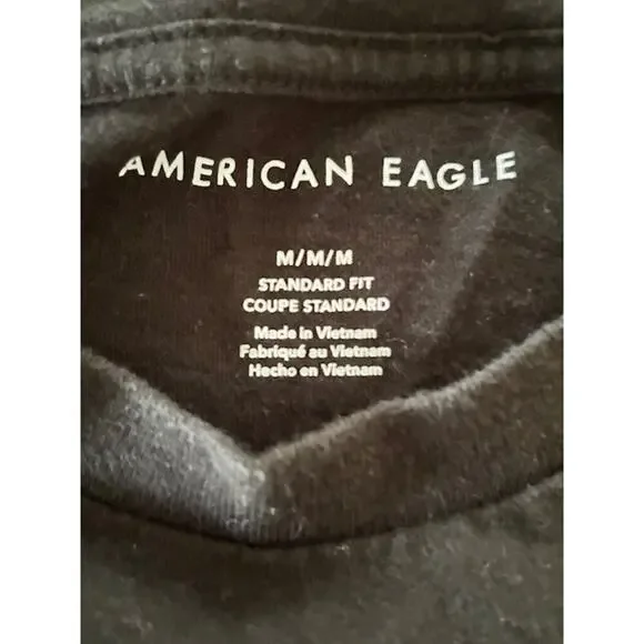 American Eagle Logo T-Shirt Bundle – Blue & Black – Size M - Picture 3 of 8